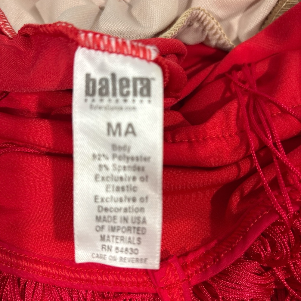 balera Red Fringe Slip Mini Dress/long tank - Picture 5 of 5